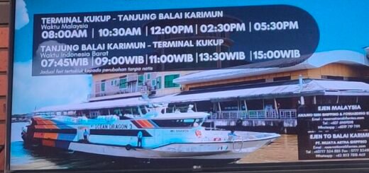Jadwal Kapal Tanjung Balai Karimun ke Kukup Johor