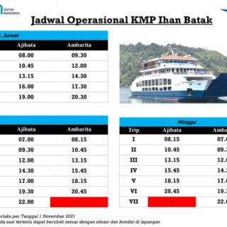 Jadwal Tebaru Kapal Fery Ajibata ke Ambarita