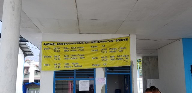Jadwal Kapal MV Mentawai Fast Dari Teluk Dalam ke Pulau Telo