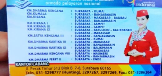 Rute lengkap Kapal Dharma Lautan Utama