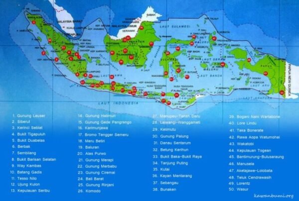 Daftar Taman Nasional di Indonesia Daftar Taman Nasional di Indonesia