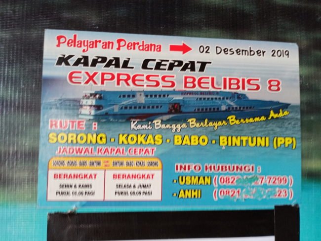 Jadwal Kapal Express Belibis 8 Dari Sorong Bintuni Babo And Kokas