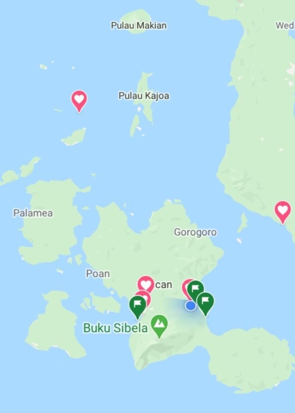Peta Pulau Bacan Halmahera Selatan