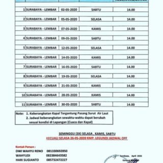 Jadwal kapal legundi dari surabaya ke lembar lombok