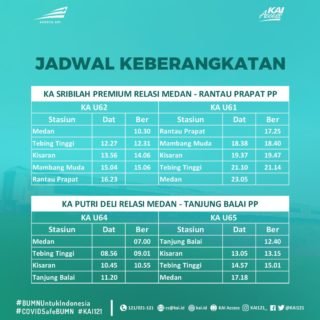 Jadwal KA Sribilah Premium Dari Medan - Rantau Prapat