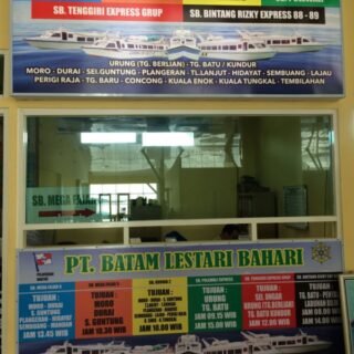 Loket SB Mega Fajar di pelabuhan Sekupang