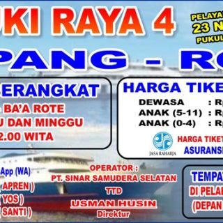 jadwal kapal uki raya 4 dari kupang ke rote