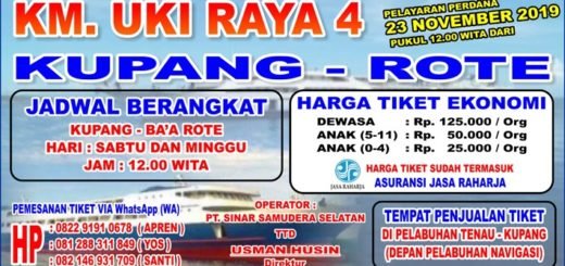 jadwal kapal uki raya 4 dari kupang ke rote
