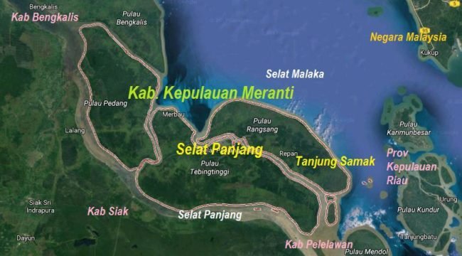peta Selat Panjang Meranti