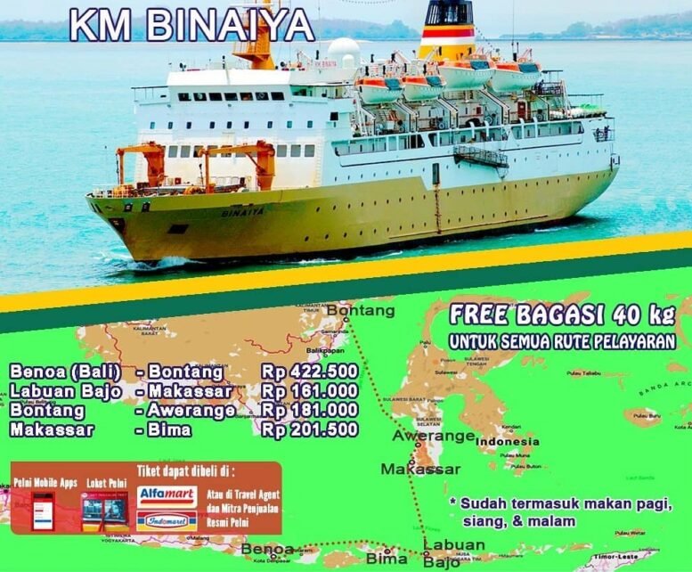 Jadwal Kapal Pelni KM Binaiya Bulan Juni 2022 Dan Harga Tiketnya - KATA OMED