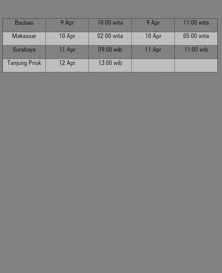 jadwal kapal ngapulu bulan april