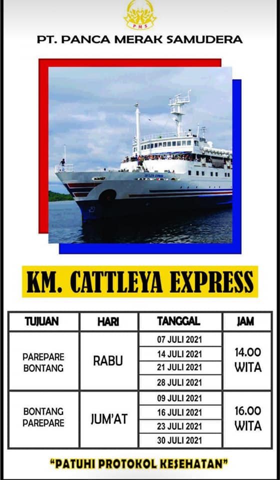 Jadwal Kapal Laut Cattleya Express Dari Bontang Ke