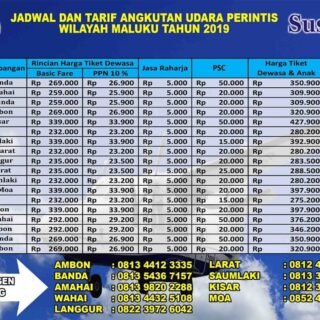 jadwal pesawat susi air di maluku