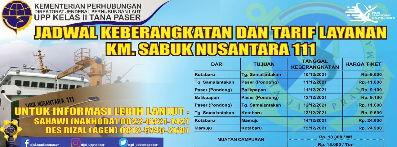 Harga Tiket kapal sabuk nusantara 111