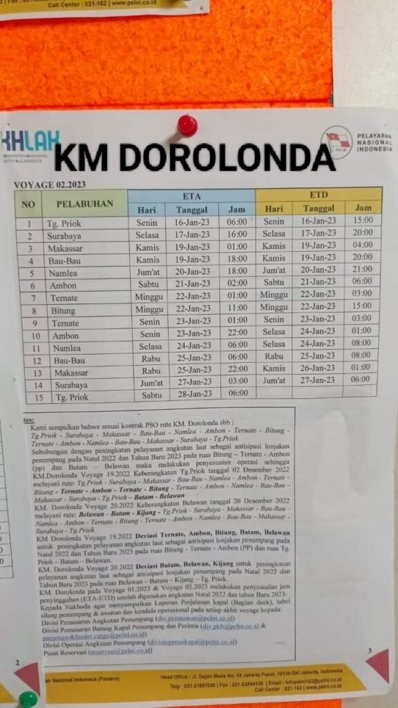 Jadwal Kapal Pelni Dorolonda Februari - Maret 2023 & Harga Tiketnya ...