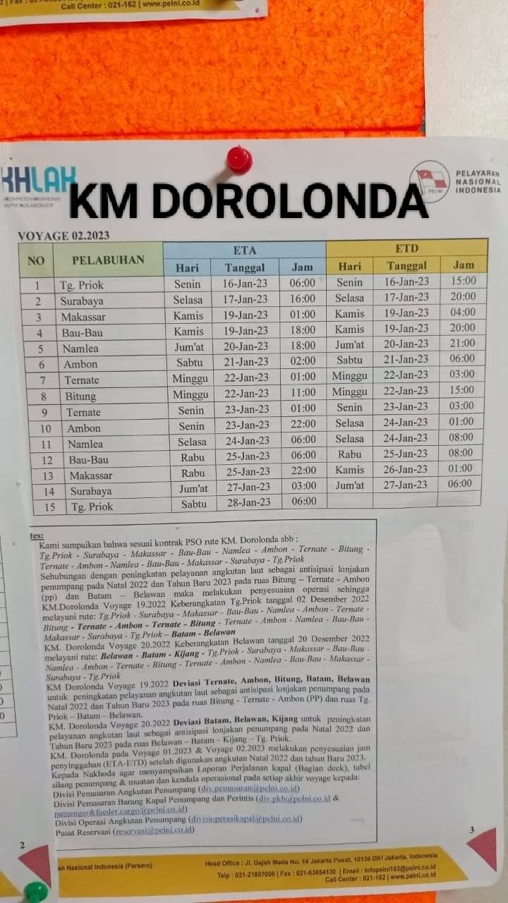 Jadwal Kapal Pelni Dorolonda Februari - Maret 2023 & Harga Tiketnya ...