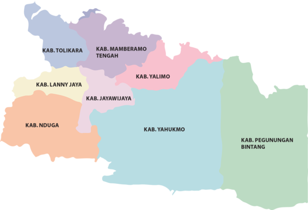Peta Provinsi Papua Pegunungan