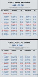 Jadwal Kapal Pelni Egon Bulan Mei 2023 Dan Harga Tiketnya - KATA OMED