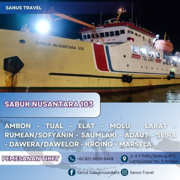 rute KM Sabuk Nusantara 103