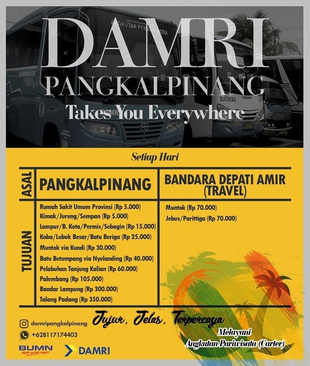 Bus Damri Pangkal Pinang