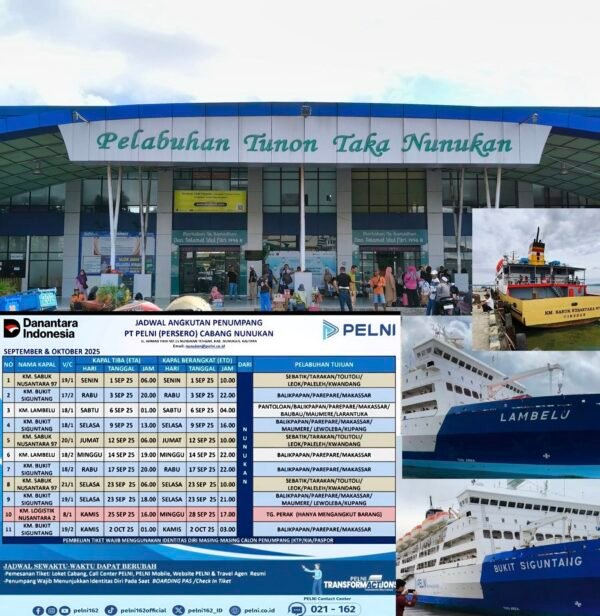 kapal dari pelabuhan tunon taka nunukan
