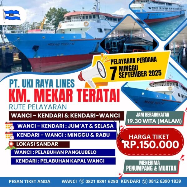 Jadwal Kapal KM Mekar Teratai