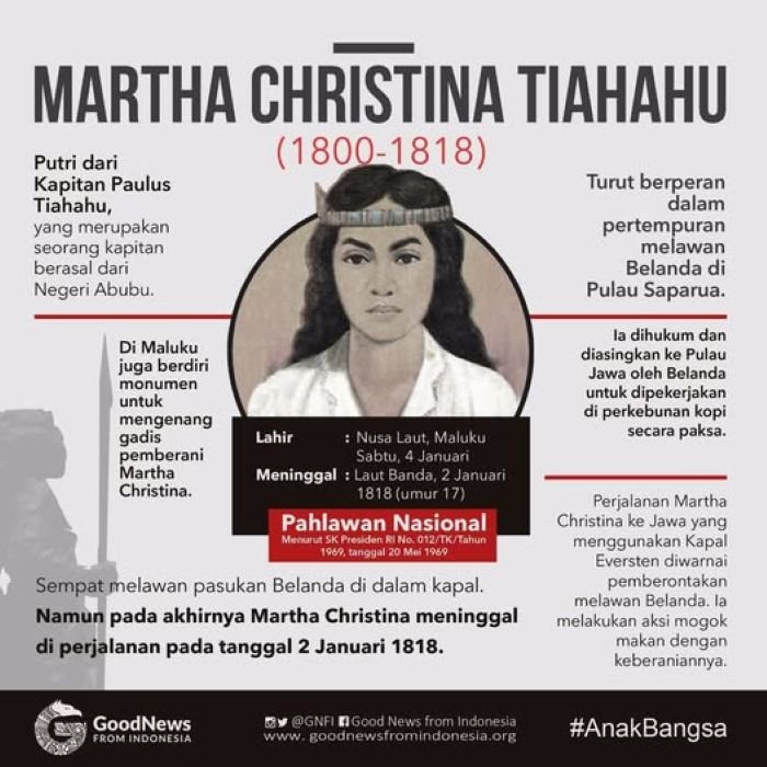 Pahlawan Wanita Ambon Martha Christina Tiahahu - Photo by Facebook
