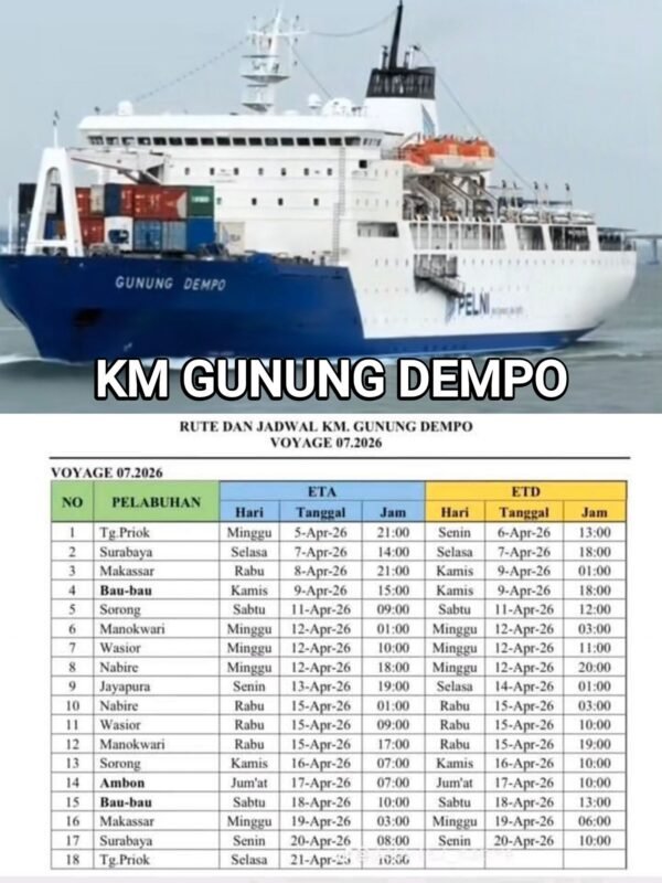 jadwal KM Gunung Dempo