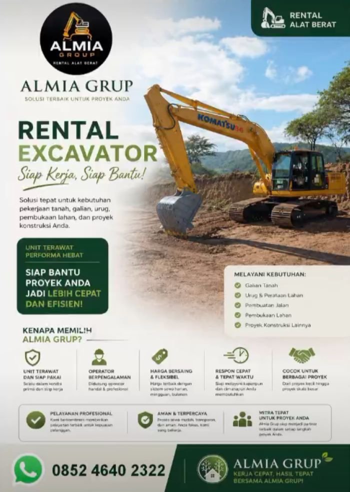 Almia Group Sewa Alat Berat di Tanjung Selor - Photo by Official Instagram