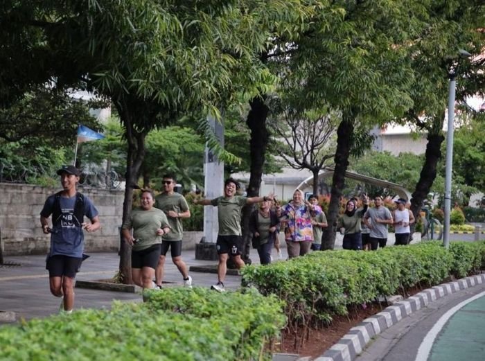 Running di Sekitaran Taman Suropati - Photo by Detik